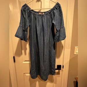 Philosophy Blue Off-Shoulder Dress